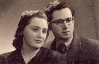 Marcel Ginzig and his wife, Krisha Ginzig, 1947'© Marcel Ginzig